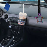 5-Star JDM Tsurikawa Drift Handle Strap – Universal Car Interior Hanging Charm, Neo Chrome Ring & Black PVC X1