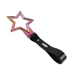 5-Star JDM Tsurikawa Drift Handle Strap – Universal Car Interior Hanging Charm, Neo Chrome Ring & Black PVC X1