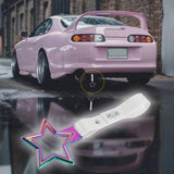 5-Star JDM Tsurikawa Drift Handle Strap – Universal Car Interior Hanging Charm, Neo Chrome Ring & White PVC X1