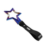 5-Star JDM Tsurikawa Drift Handle Strap – Universal Car Interior Hanging Charm, Burnt Blue Ring & Black PVC X2