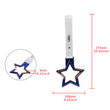 5-Star JDM Tsurikawa Drift Handle Strap – Universal Car Interior Hanging Charm, Burnt Blue Ring & White PVC X2