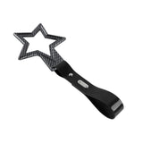 5-Star JDM Tsurikawa Drift Handle Strap – Universal Car Interior Hanging Charm, Carbon Fiber Style Ring & Black PVC X1