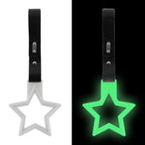5-Star Glow-in-the-Dark JDM Tsurikawa Drift Handle Strap – Universal Car Interior Hanging Charm, White Ring & Black PVC X1