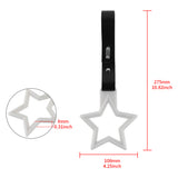 5-Star Glow-in-the-Dark JDM Tsurikawa Drift Handle Strap – Universal Car Interior Hanging Charm, White Ring & Black PVC X1