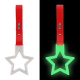 5-Star Glow-in-the-Dark JDM Tsurikawa Drift Handle Strap – Universal Car Interior Hanging Charm, White Ring & Red PVC X1