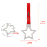 5-Star Glow-in-the-Dark JDM Tsurikawa Drift Handle Strap – Universal Car Interior Hanging Charm, White Ring & Red PVC X1