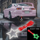 5-Star Glow-in-the-Dark JDM Tsurikawa Drift Handle Strap – Universal Car Interior Hanging Charm, White Ring & Red PVC X1