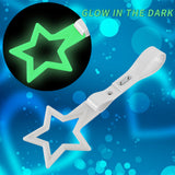 5-Star Glow-in-the-Dark JDM Tsurikawa Drift Handle Strap – Universal Car Interior Hanging Charm, White Ring & White PVC X1