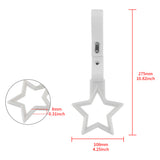 5-Star Glow-in-the-Dark JDM Tsurikawa Drift Handle Strap – Universal Car Interior Hanging Charm, White Ring & White PVC X1