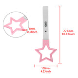 5-Star JDM Tsurikawa Drift Handle Strap – Universal Car Interior Hanging Charm, Pink Ring & White PVC X2