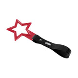 5-Star JDM Tsurikawa Drift Handle Strap – Universal Car Interior Hanging Charm, Red Ring & Black PVC X1
