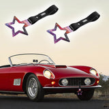 5-Star JDM Tsurikawa Drift Handle Strap – Universal Car Interior Hanging Charm, Galaxy Ring & Black PVC X2