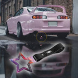 5-Star JDM Tsurikawa Drift Handle Strap – Universal Car Interior Hanging Charm, Galaxy Ring & Black PVC X1