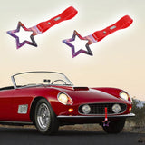5-Star JDM Tsurikawa Drift Handle Strap – Universal Car Interior Hanging Charm, Galaxy Ring & Red PVC X2