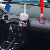 5-Star JDM Tsurikawa Drift Handle Strap – Universal Car Interior Hanging Charm, Galaxy Ring & Red PVC X1