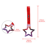 5-Star JDM Tsurikawa Drift Handle Strap – Universal Car Interior Hanging Charm, Galaxy Ring & Red PVC X1