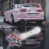 5-Star JDM Tsurikawa Drift Handle Strap – Universal Car Interior Hanging Charm, Galaxy Ring & White PVC X1