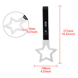 5-Star JDM Tsurikawa Drift Handle Strap – Universal Car Interior Hanging Charm, White Ring & Black PVC X1