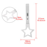 5-Star JDM Tsurikawa Drift Handle Strap – Universal Car Interior Hanging Charm, White Ring & White PVC X2