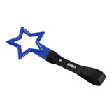 5-Star JDM Tsurikawa Drift Handle Strap – Universal Car Interior Hanging Charm, Blue Ring & Carbon Fiber Pattern PVC X2
