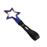 5-Star JDM Tsurikawa Drift Handle Strap – Universal Car Interior Hanging Charm, Burnt Blue Ring & Carbon Fiber Pattern PVC X2