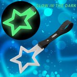 5-Star Glow-in-the-Dark JDM Tsurikawa Drift Handle Strap – Universal Car Interior Hanging Charm, White Ring & Carbon Fiber Pattern PVC X1