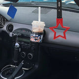 5-Star JDM Tsurikawa Drift Handle Strap – Universal Car Interior Hanging Charm, Red Ring & Carbon Fiber Pattern PVC X1