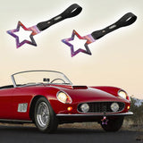 5-Star JDM Tsurikawa Drift Handle Strap – Universal Car Interior Hanging Charm, Galaxy Ring & Carbon Fiber Pattern PVC X2
