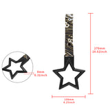 5-Star JDM Tsurikawa Drift Subway Train Bus Handle – Universal Car Interior Hanging Charm, Black Ring & Bosozoku Green Waves Pattern Retro Nylon Strap X1