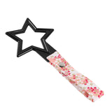 5-Star JDM Tsurikawa Drift Subway Train Bus Handle – Universal Car Interior Hanging Charm, Black Ring & Bosozoku Pink Flowers Pattern Retro Nylon Strap X1