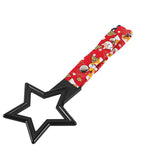 5-Star JDM Tsurikawa Drift Subway Train Bus Handle – Universal Car Interior Hanging Charm, Black Ring & Bosozoku Red Dogs Pattern Retro Nylon Strap X1