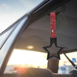 5-Star JDM Tsurikawa Drift Subway Train Bus Handle – Universal Car Interior Hanging Charm, Black Ring & Bosozoku Red Clouds Pattern Retro Nylon Strap X1