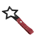5-Star JDM Tsurikawa Drift Subway Train Bus Handle – Universal Car Interior Hanging Charm, Black Ring & Bosozoku Red Clouds Pattern Retro Nylon Strap X1