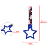 5-Star JDM Tsurikawa Drift Subway Train Bus Handle – Universal Car Interior Hanging Charm, Blue Ring & Bosozoku Black Cats Pattern Retro Nylon Strap X1