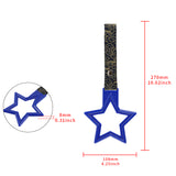 5-Star JDM Tsurikawa Drift Subway Train Bus Handle – Universal Car Interior Hanging Charm, Blue Ring & Bosozoku Black Clouds Pattern Retro Nylon Strap X1