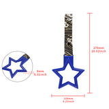 5-Star JDM Tsurikawa Drift Subway Train Bus Handle – Universal Car Interior Hanging Charm, Blue Ring & Bosozoku Green Waves Pattern Retro Nylon Strap X1