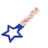 5-Star JDM Tsurikawa Drift Subway Train Bus Handle – Universal Car Interior Hanging Charm, Blue Ring & Bosozoku Pink Flowers Pattern Retro Nylon Strap X1