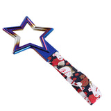5-Star JDM Tsurikawa Drift Subway Train Bus Handle – Universal Car Interior Hanging Charm, Burnt Blue Ring & Bosozoku Black Cats Pattern Retro Nylon Strap X1