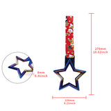 5-Star JDM Tsurikawa Drift Subway Train Bus Handle – Universal Car Interior Hanging Charm, Burnt Blue Ring & Bosozoku Red Dogs Pattern Retro Nylon Strap X1
