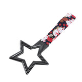5-Star JDM Tsurikawa Drift Subway Train Bus Handle – Universal Car Interior Hanging Charm, Carbon Fiber Style Ring & Bosozoku Black Cats Pattern Retro Nylon Strap X1