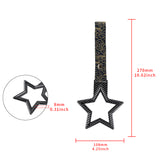 5-Star JDM Tsurikawa Drift Subway Train Bus Handle – Universal Car Interior Hanging Charm, Carbon Fiber Style Ring & Bosozoku Black Clouds Pattern Retro Nylon Strap X1