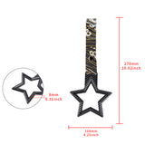 5-Star JDM Tsurikawa Drift Subway Train Bus Handle – Universal Car Interior Hanging Charm, Carbon Fiber Style Ring & Bosozoku Green Waves Pattern Retro Nylon Strap X1