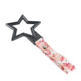 5-Star JDM Tsurikawa Drift Subway Train Bus Handle – Universal Car Interior Hanging Charm, Carbon Fiber Style Ring & Bosozoku Pink Flowers Pattern Retro Nylon Strap X1
