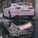 5-Star JDM Tsurikawa Drift Subway Train Bus Handle – Universal Car Interior Hanging Charm, Carbon Fiber Style Ring & Bosozoku Pink Flowers Pattern Retro Nylon Strap X1
