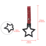 5-Star JDM Tsurikawa Drift Subway Train Bus Handle – Universal Car Interior Hanging Charm, Carbon Fiber Style Ring & Bosozoku Red Clouds Pattern Retro Nylon Strap X1