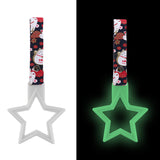 5-Star Glow-in-the-Dark JDM Tsurikawa Drift Subway Train Bus Handle – Universal Car Interior Hanging Charm, White Ring & Bosozoku Black Cats Pattern Retro Nylon Strap X1