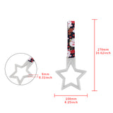 5-Star Glow-in-the-Dark JDM Tsurikawa Drift Subway Train Bus Handle – Universal Car Interior Hanging Charm, White Ring & Bosozoku Black Cats Pattern Retro Nylon Strap X1