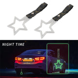 5-Star Glow-in-the-Dark JDM Tsurikawa Drift Subway Train Bus Handle – Universal Car Interior Hanging Charm, White Ring & Bosozoku Black Clouds Pattern Retro Nylon Strap X1