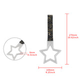 5-Star Glow-in-the-Dark JDM Tsurikawa Drift Subway Train Bus Handle – Universal Car Interior Hanging Charm, White Ring & Bosozoku Black Clouds Pattern Retro Nylon Strap X1