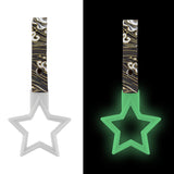 5-Star Glow-in-the-Dark JDM Tsurikawa Drift Subway Train Bus Handle – Universal Car Interior Hanging Charm, White Ring & Bosozoku Green Waves Pattern Retro Nylon Strap X1